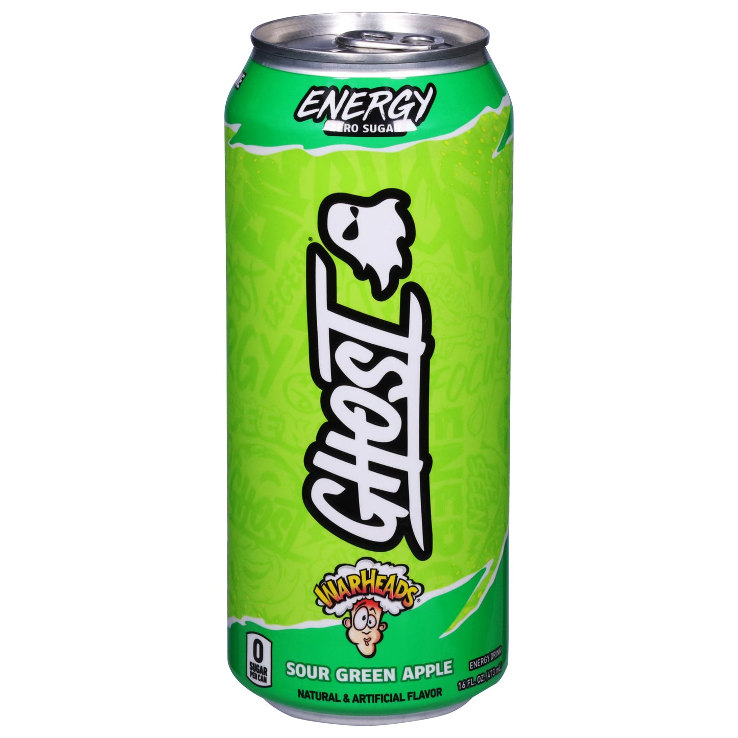 Ghost Zero Sugar Warheads Sour Green Apple Energy Drink 16 fl oz
