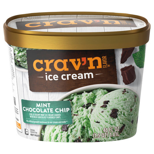 Crav'n Flavor Mint Chocolate Chip Ice Cream 48 fl oz