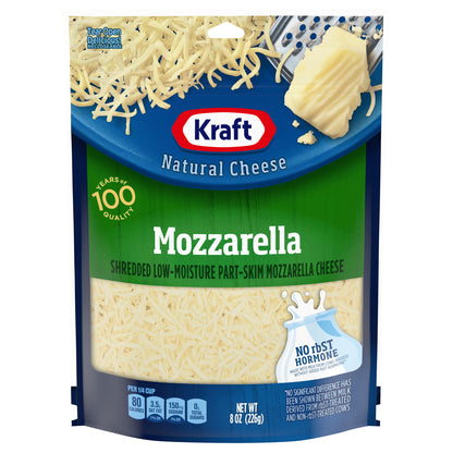 Kraft Mozzarella Shredded Cheese, 8 oz Bag