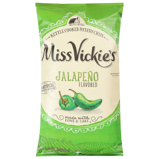 Miss Vickie's Kettle Cooked Jalapeno Flavored Potato Chips 8 oz