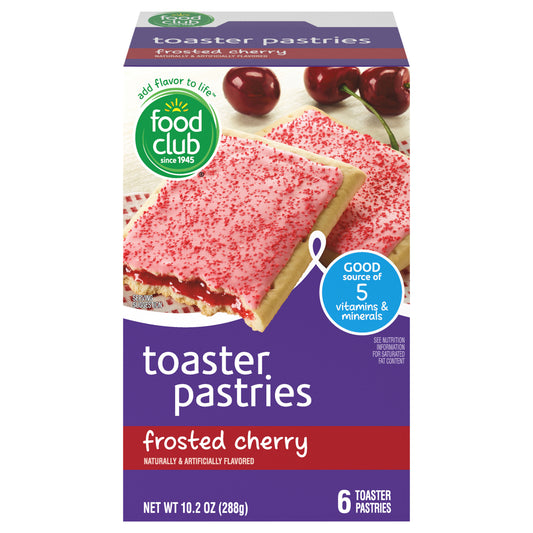 Food Club Frosted Cherry Toaster Pastries 6 ea - frosted cherry 10.2 OZ
