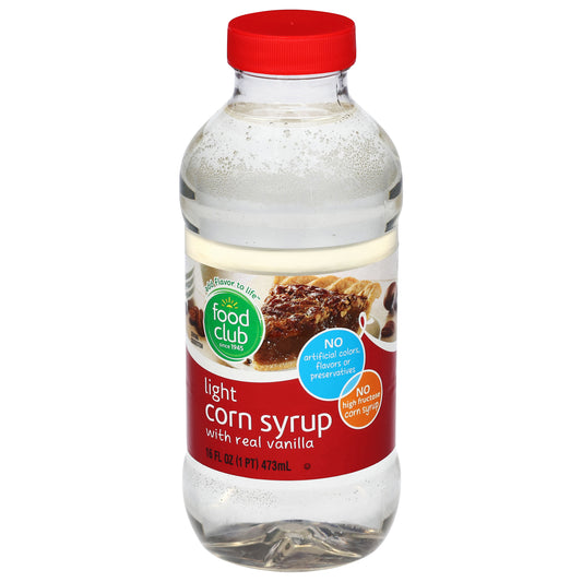 Food Club Light Corn Syrup with Real Vanilla 16 fl oz
