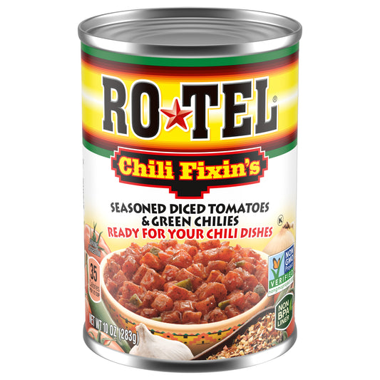 ROTEL Chili Fixin's Seasoned Diced Tomatoes and Green Chilies, 10 oz.