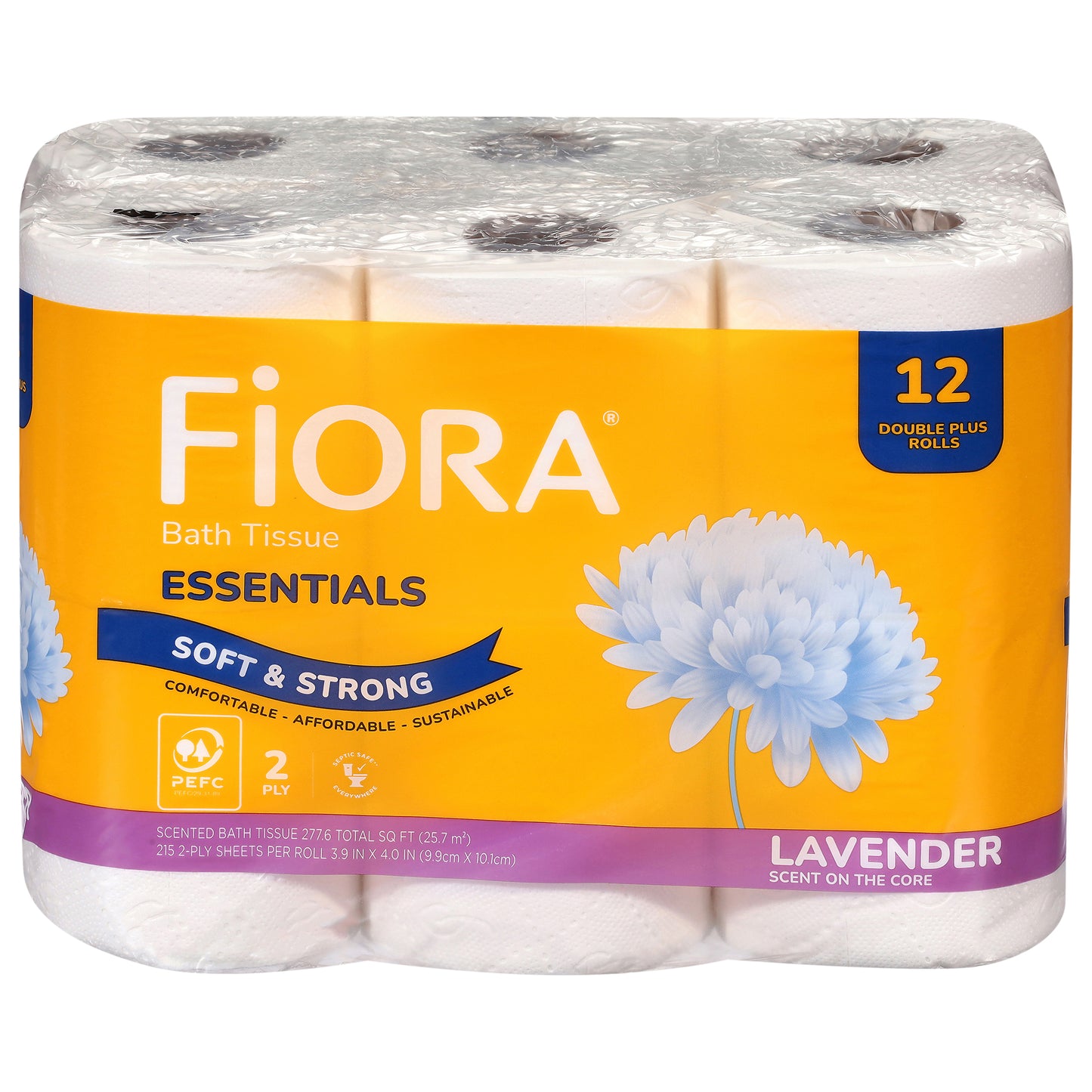 Fiora Essentials Soft & Strong Lavender Bath Tissue 12 Each