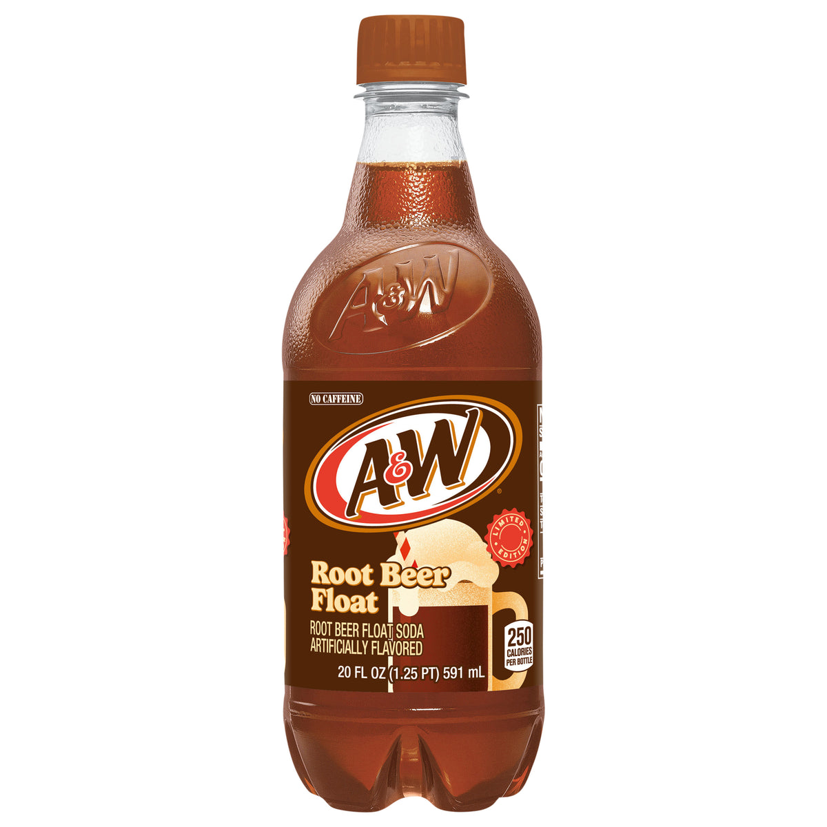 A&W Root Beer Float Soda, 20 fl oz bottle