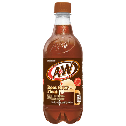 A&W Root Beer Float Soda, 20 fl oz bottle