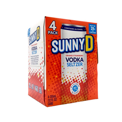 Sunny D Orange Strawberry Vodka Seltzer