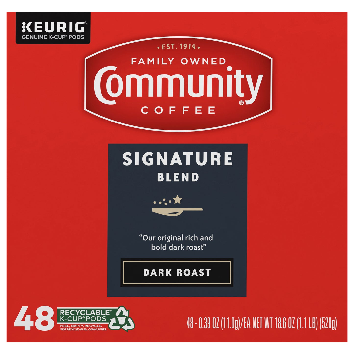 Community Coffee Signature Blend Dark Roast Single Serve 48 ct Box