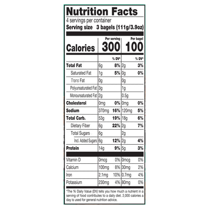 Dave's Killer Bread Epic Everything Mini Bagels, Organic Bagels, 5g Protein per Bagel, 12 Count