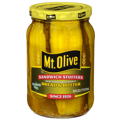 Mt Olive Sandwich Stuffers Old-Fashioned Sweet Bread & Butter Pickles