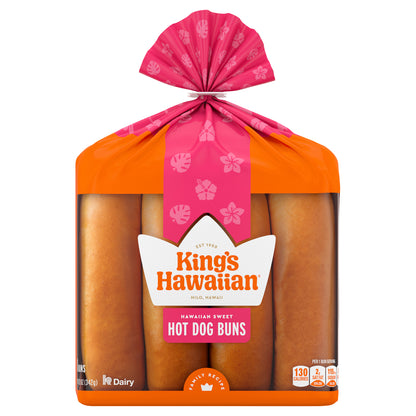 Original Hawaiian Sweet Hot Dog Buns, 8ct