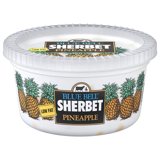 Blue Bell Low Fat Pineapple Sherbet 1 qt