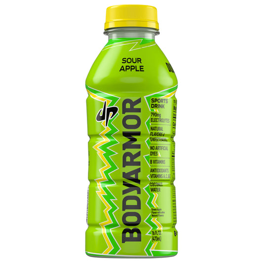 BODYARMOR Dude Perfect Sour Apple Bottle, 16 fl oz