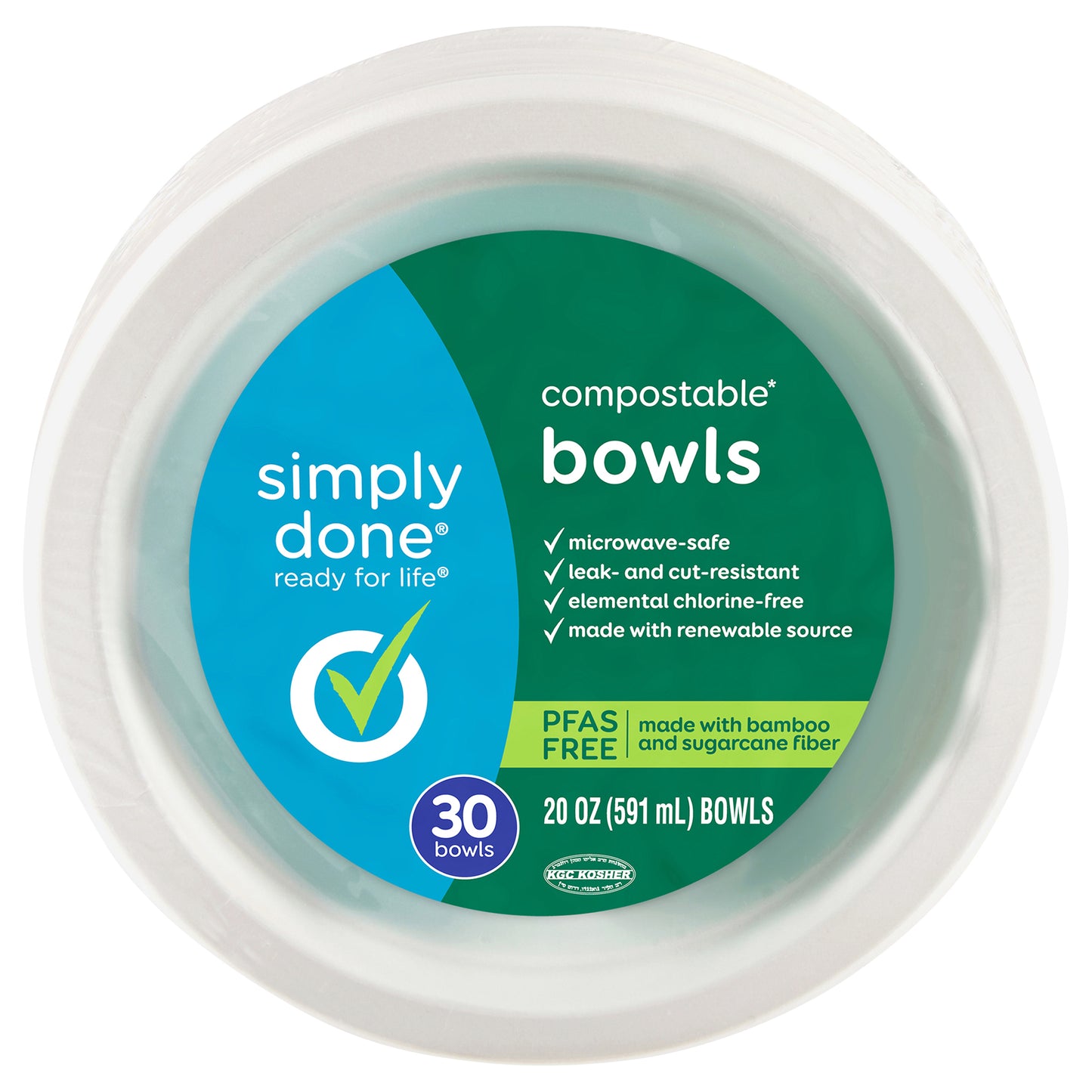 Simply Done 20 Oz Compostable Bowls 30 Each