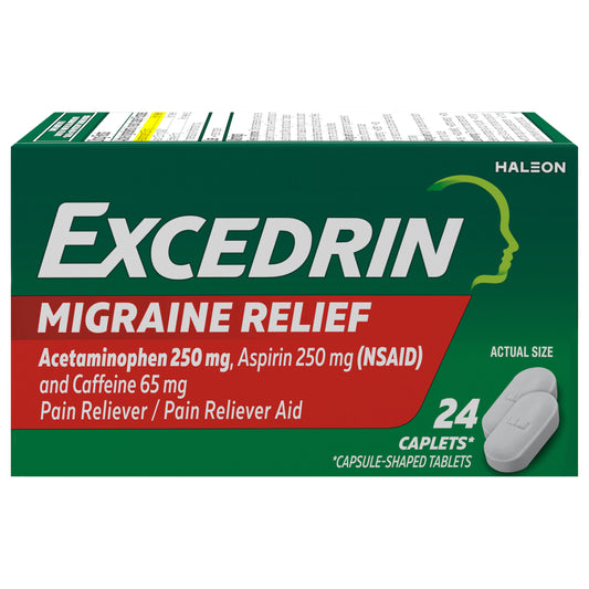 Excedrin Migraine Caplets for Migraine Headache Relief - 24 count