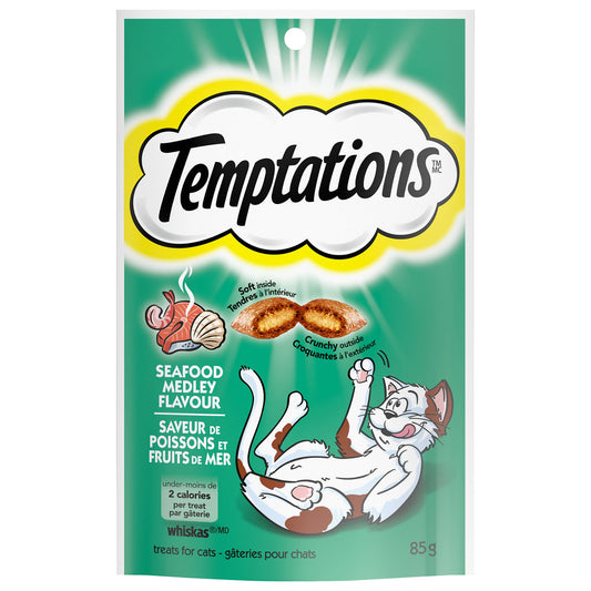 Temptations Seafood Medley Flavor Cat Treats 3 Oz. Pouch