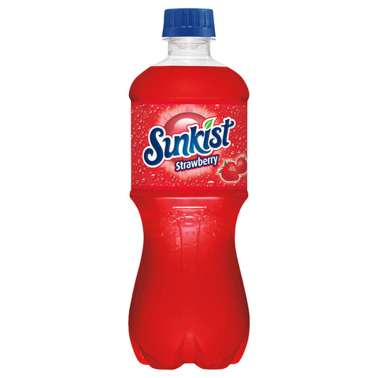 Sunkist Strawberry Soda, 20 fl oz bottle