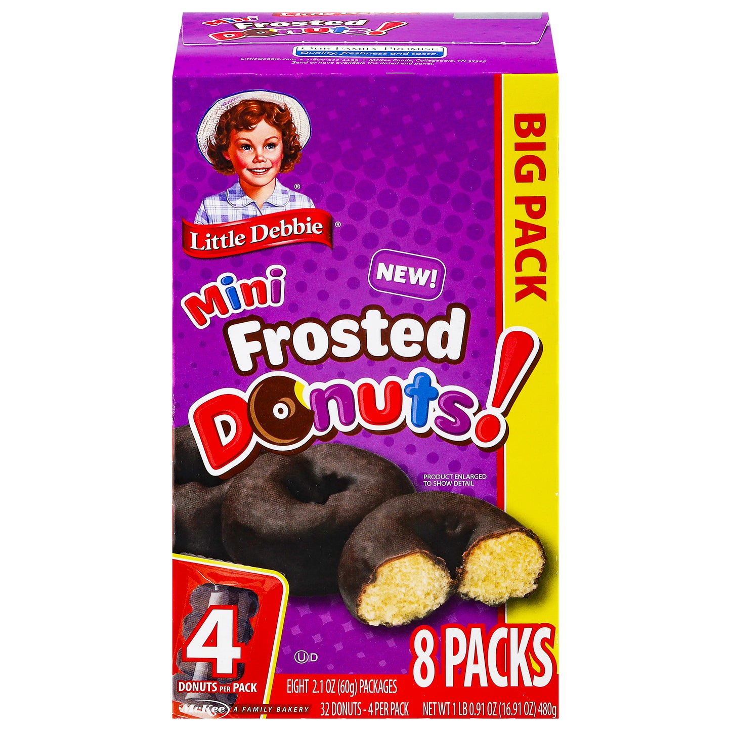 Little Debbie Frosted Mini Donuts Big Pack 8 - 4 Donut Packs