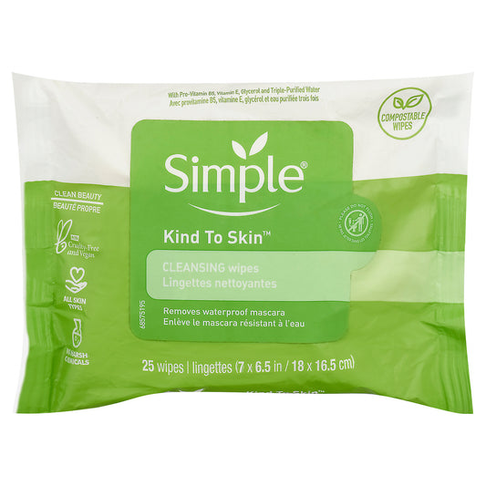 Simple Kind to Skin Cleansing Wipes 25 ea