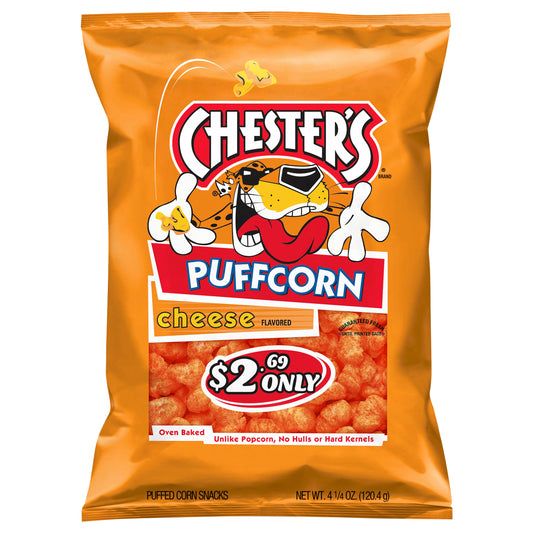 Chester's Puffed Corn Snacks Cheese Flavored 4 1/4 Oz