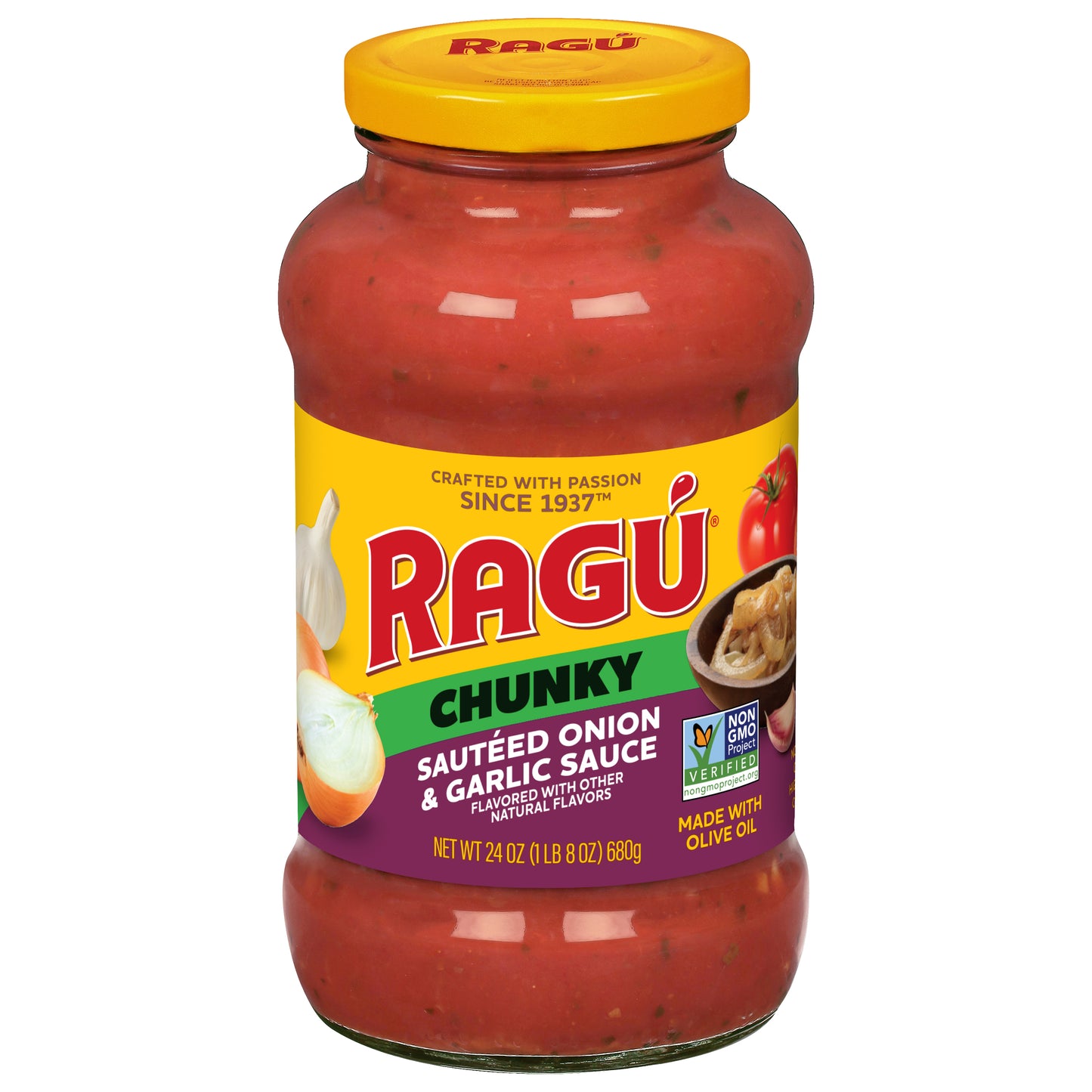 Ragu Chunky Sauteed Onion & Garlic Sauce 24 oz