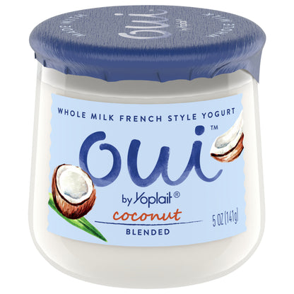 Oui by Yoplait French Style Coconut Whole Milk Yogurt, 5 OZ Jar