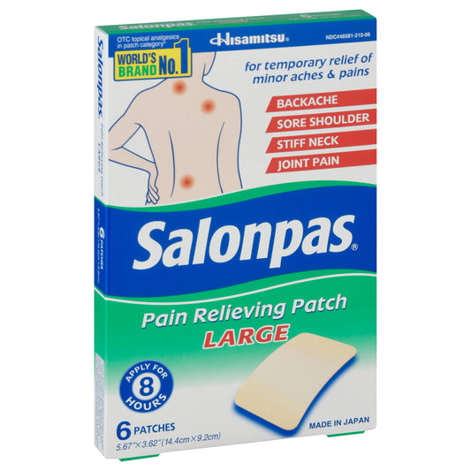 Salonpas Large Pain Relieving Patch 6 ea