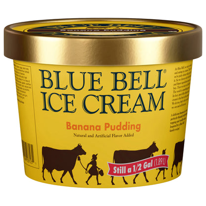 Blue Bell Banana Pudding Ice Cream 0.5 gal
