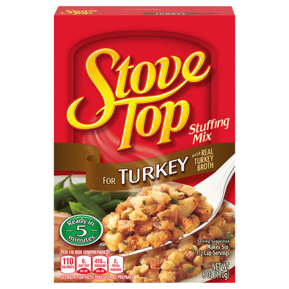 Stove Top Stuffing Mix for Turkey, 6 oz Box