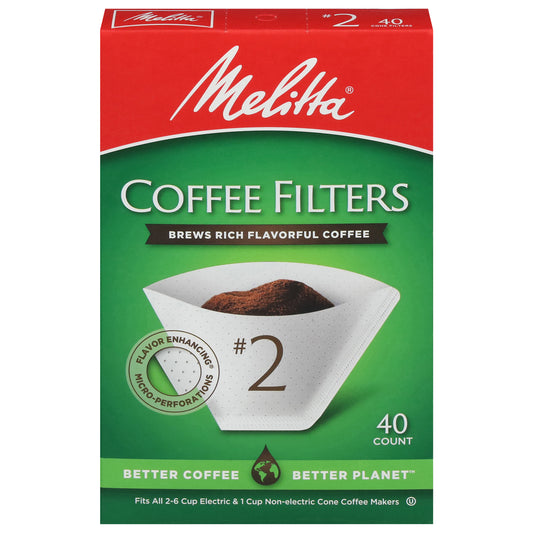 Melitta No. 2 Coffee Filters 40 ea