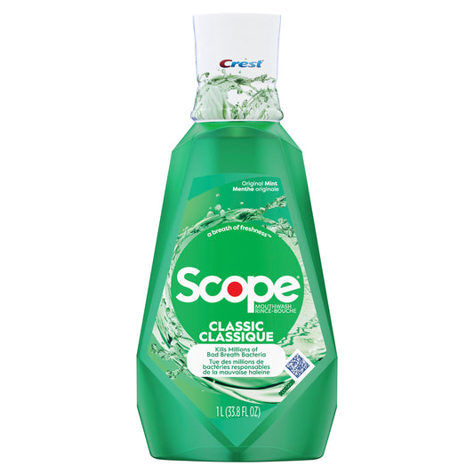 Crest Scope Classic Mouthwash, Original Mint, 1L