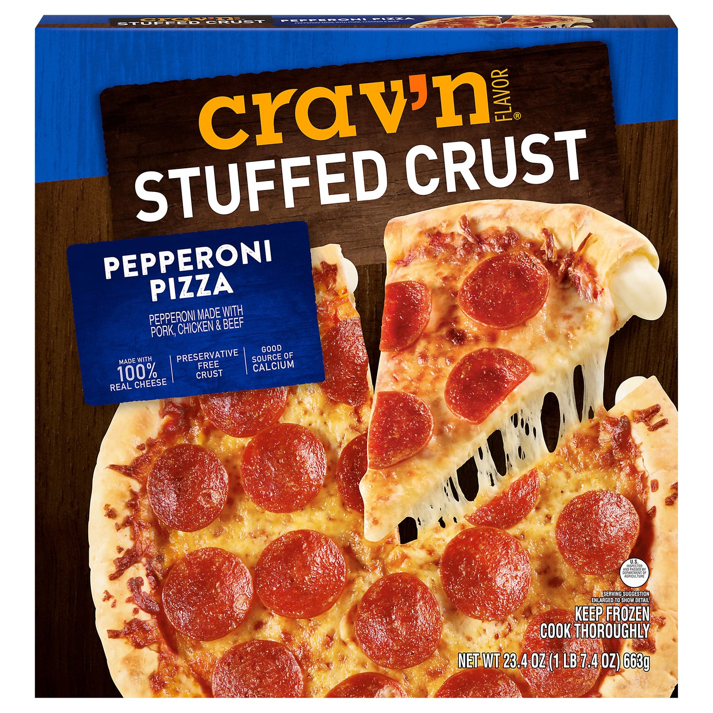 Crav'n Flavor Stuffed Crust Pepperoni Pizza 23.4 oz