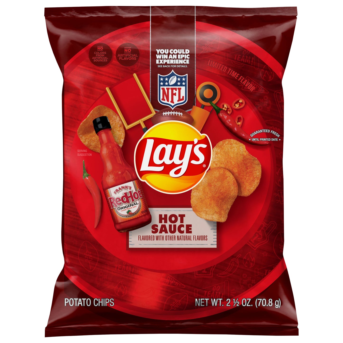 Lay's Potato Chips Hot Sauce 2 1/2 Oz
