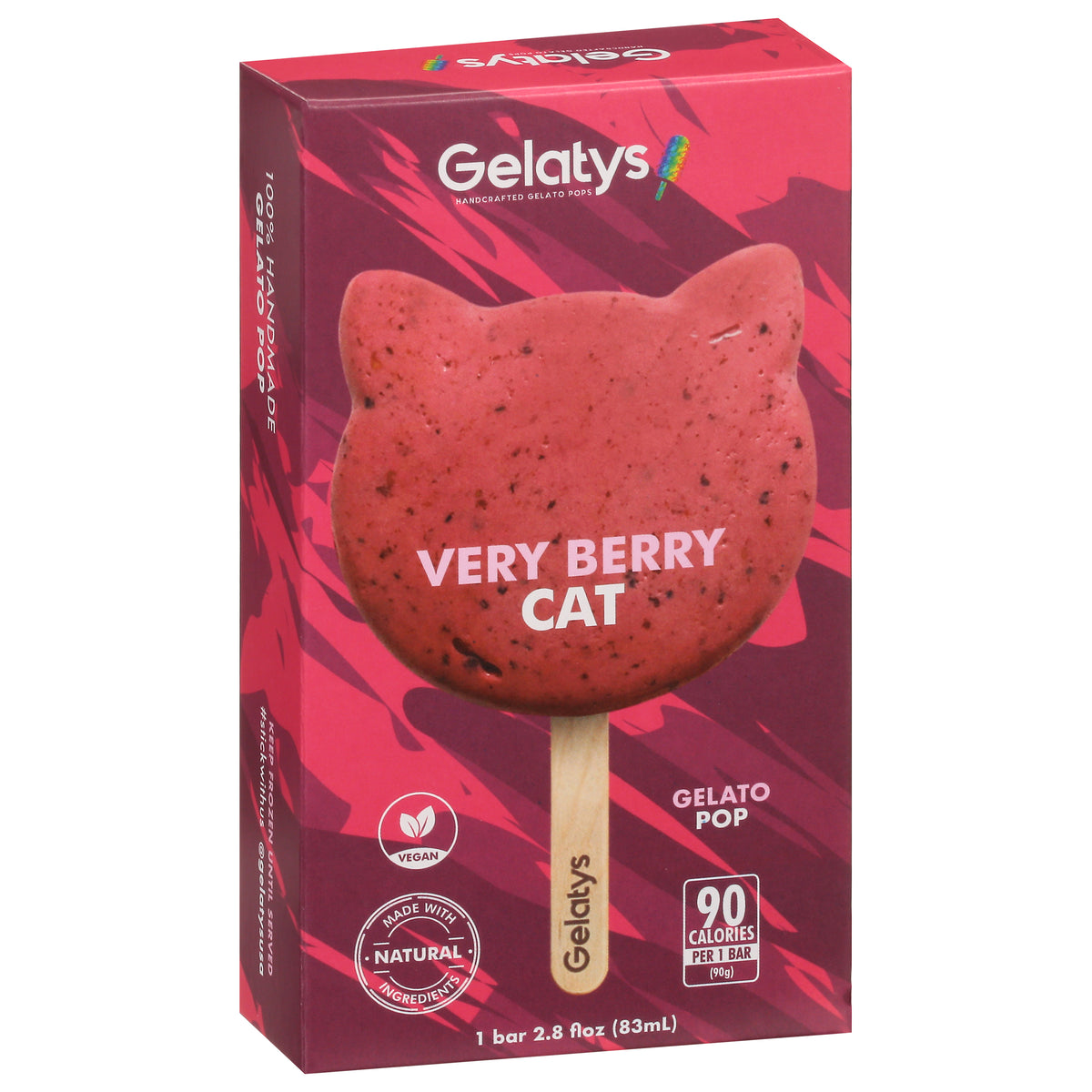 Gelatys Very Berry Cat Gelato Pop 1 ea