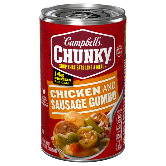 Campbell’s® Chunky® Soup, Chicken and Sausage Gumbo, 18.8 oz Can