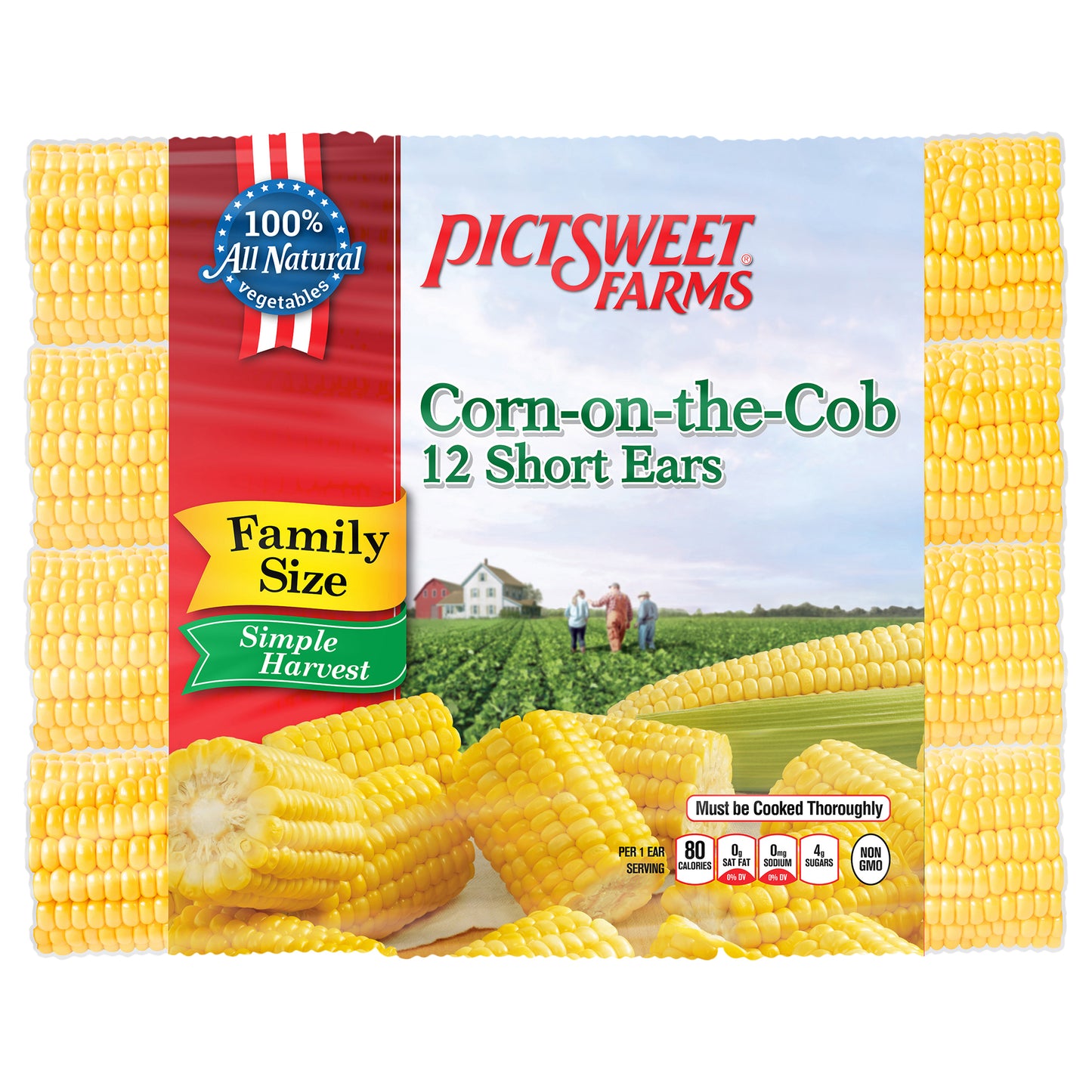 Pictsweet Farms Corn-on-the-Cob, Simple Harvest - 12 Short Ears