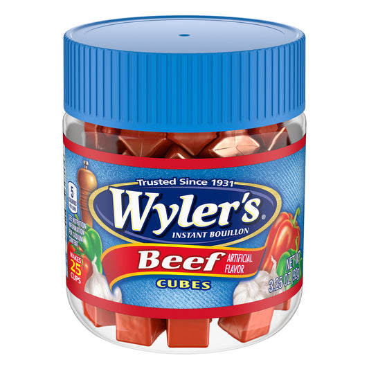 Wyler's Instant Bouillon Beef Flavored Cubes, 3.25 oz Jar
