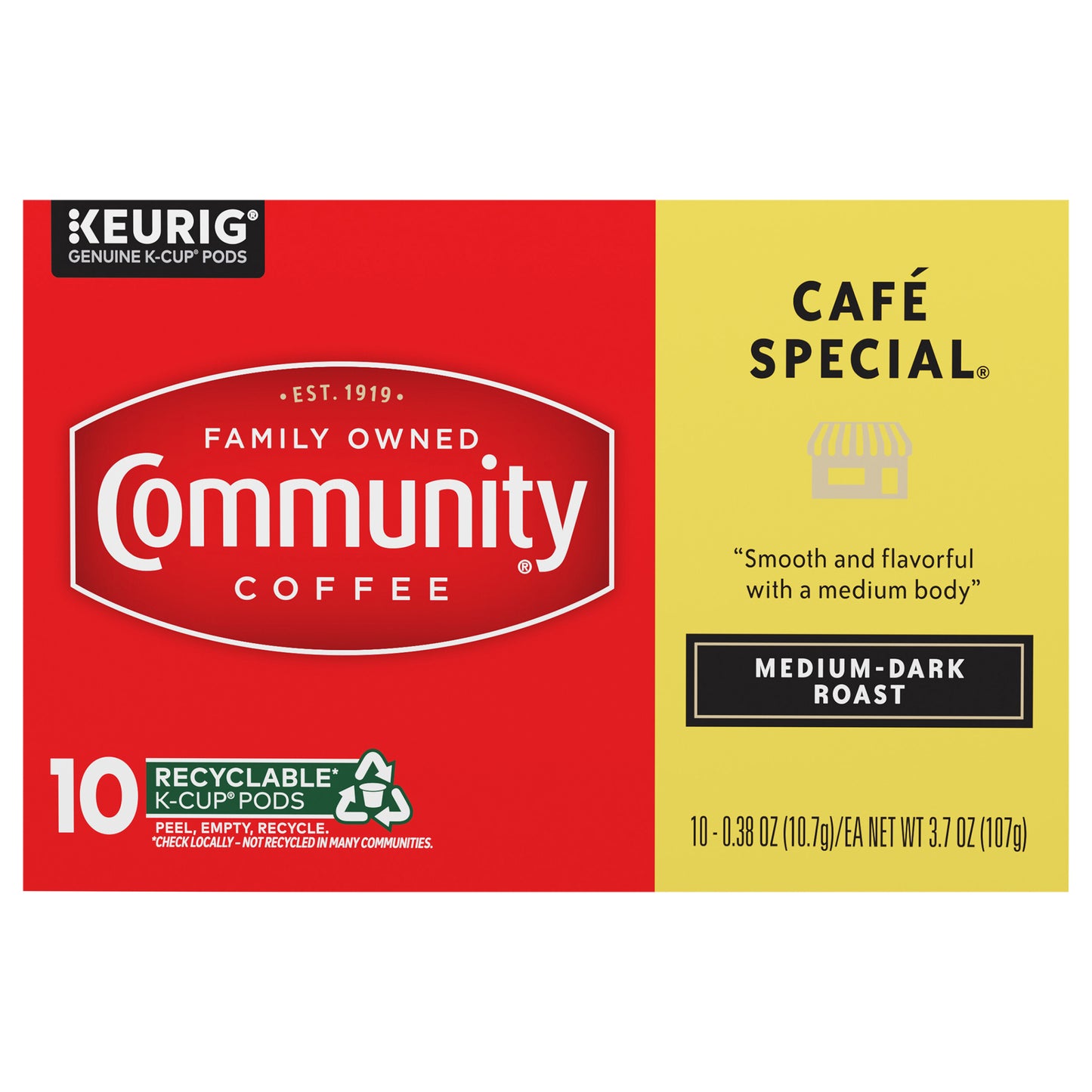 Community® Coffee Cafe Special® Medium-Dark Roast Keurig® K-Cup® Pods 10 ct Box