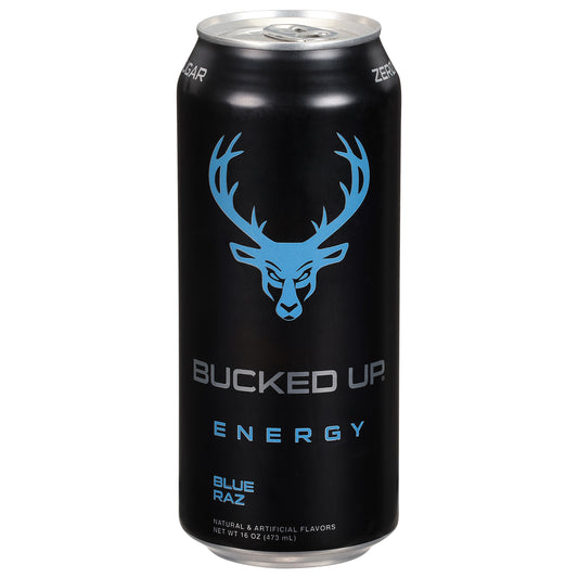 Bucked Up Blue Raz Energy Drink 16 oz