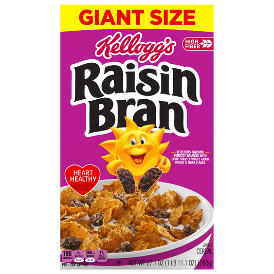 Kellogg's Raisin Bran Breakfast Cereal Original, Family Breakfast, 27.1 oz