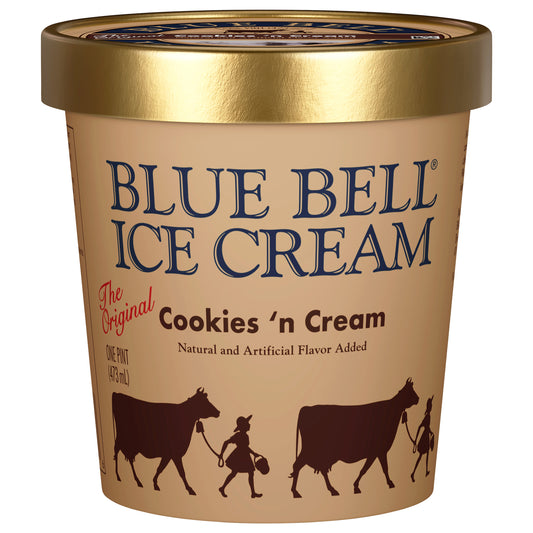 Blue Bell The Original Cookies 'n Cream Ice Cream 1 pt