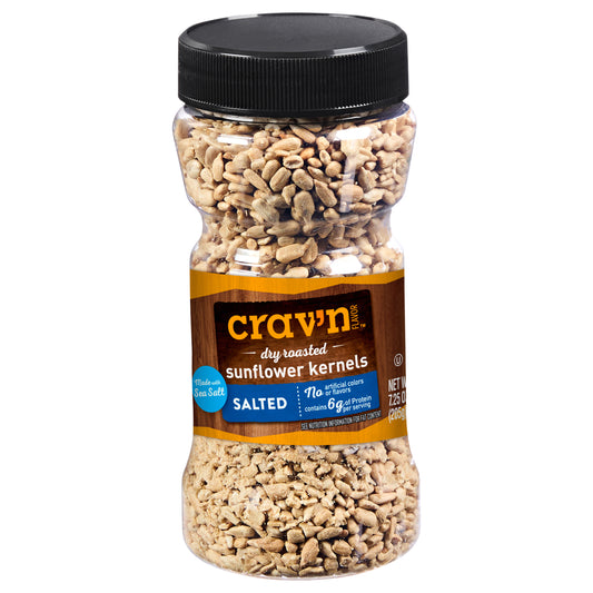 Crav'n Flavor Dry Roasted Salted Sunflower Kernels 7.25 oz
