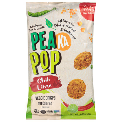 PeaKaPop Popped Not Fried Chili Lime Veggie Crisps 5 oz