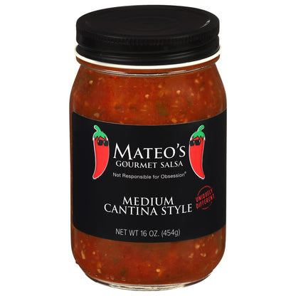 Mateo's Cantina Style Medium Gourmet Salsa 16 oz