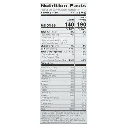 Lucky Charms Gluten Free Cereal with Marshmallows, 26.1 OZ Giant Size Box