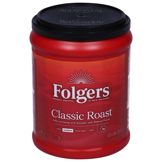 Folgers Medium Ground Classic Roast Coffee 9.6 oz