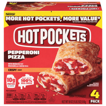 Hot Pockets Crispy Crust Pepperoni Pizza Sandwich 4 Packs