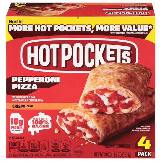 Hot Pockets Crispy Crust Pepperoni Pizza Sandwich 4 Packs