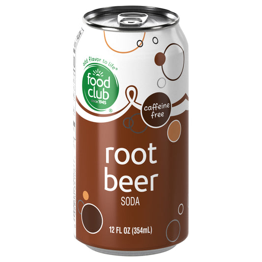 Food Club Caffeine Free Root Beer Soda 12 fl oz