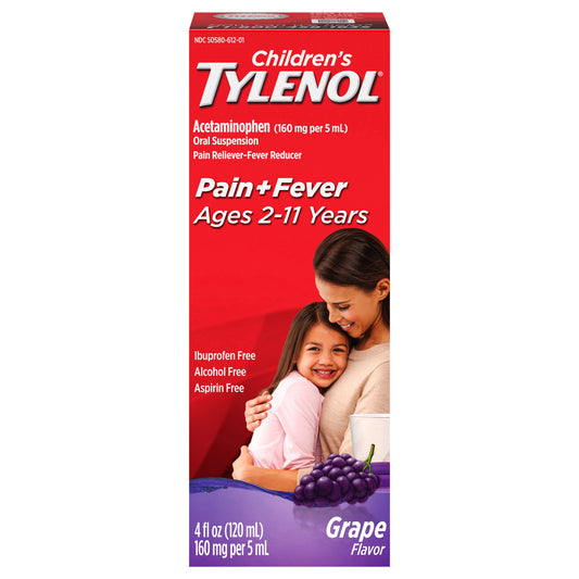 Children's Tylenol Oral Suspension, Grape, 4 Fl. Oz